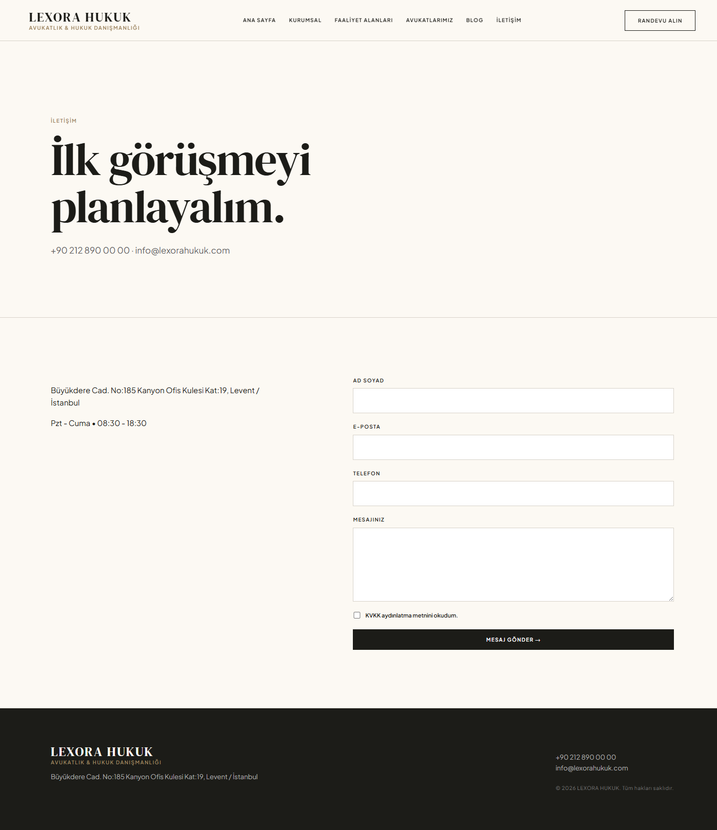 Lexora - Hukuk ve Danışmanlık Bürosu Web Çözümü detay
