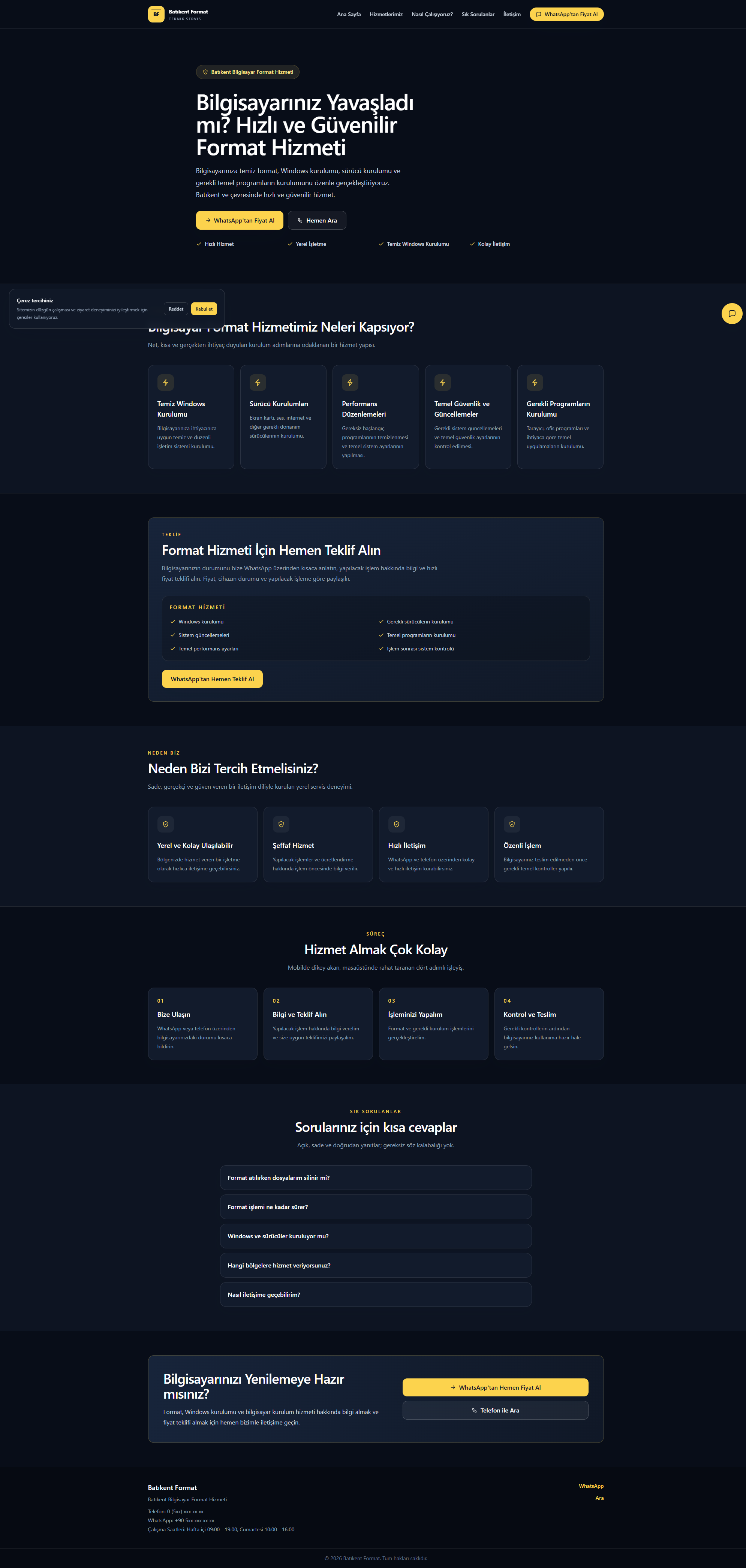 Batıkent Format Kurumsal Web Sitesi & Dijital Dönüşüm Projesi detay